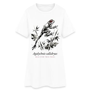 Red Eyed Tree Frog Rainforest - Women’s T-Shirt Dress - white - Front