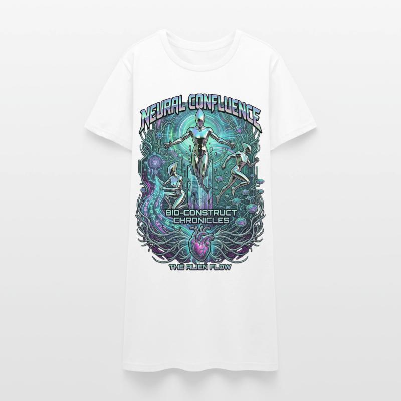 Neural Confluence Bio-Construct Chronicles Women’s T-Shirt Dress