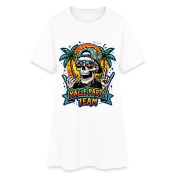 Équipe de la Malle Party Skeleton - Robe T-shirt Femme - blanc - Devant