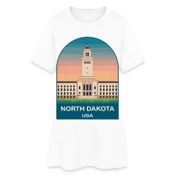 Affiche de voyage vintage Dakota du Nord USA - Robe T-shirt Femme - blanc - Devant