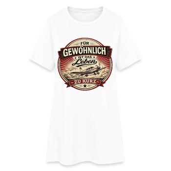 Pilot Vintage Spruch Flugzeug Design - Frauen T-Shirt-Kleid - Weiß - Vorne