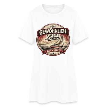 Lebensweisheit auf See Vintage - Frauen T-Shirt-Kleid - Weiß - Vorne