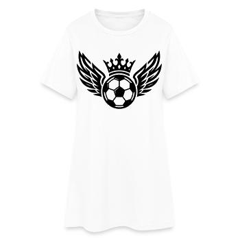 Armoiries de football Symbole de la couronne - Robe T-shirt Femme - blanc - Devant
