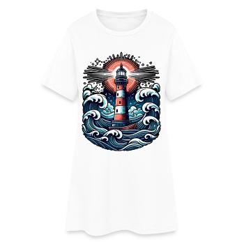 lighthouse - Women’s T-Shirt Dress - white - Front
