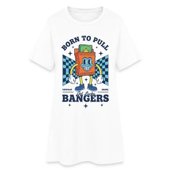Né pour attirer des bangers qui ont de la chance avec un paquet de cartes à collectionner - Robe T-shirt Femme - blanc - Devant