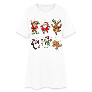 Funny Christmas Christmas Gift Xmas Shirt - Women’s T-Shirt Dress - white - Front