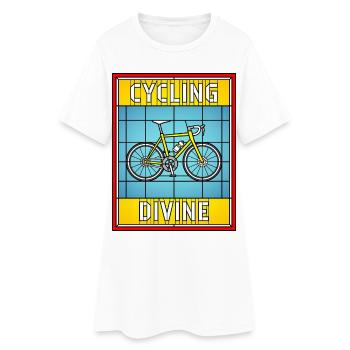 Vitrail Divin Cycling - Robe T-shirt Femme - blanc - Devant