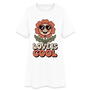 L’amour est un cadeau cool pour les fans de rétro - Robe T-shirt Femme - blanc - Devant