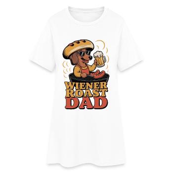 Papa rôti viennois - Robe T-shirt Femme - blanc - Devant
