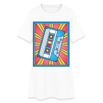 Illustration de cassette en vitrail - Robe T-shirt Femme - blanc - Devant