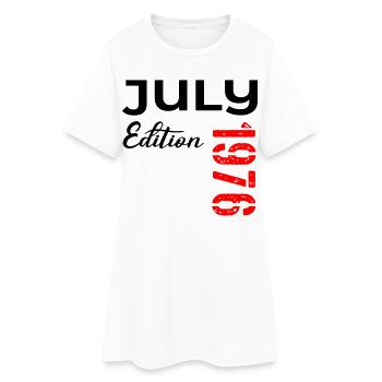 50e anniversaire juillet 1976 - Robe T-shirt Femme - blanc - Devant
