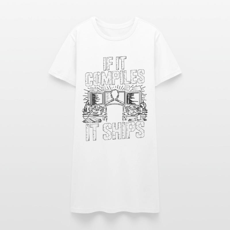 Game Developer If It Compiles It Gaming Programmer Frauen T-Shirt-Kleid