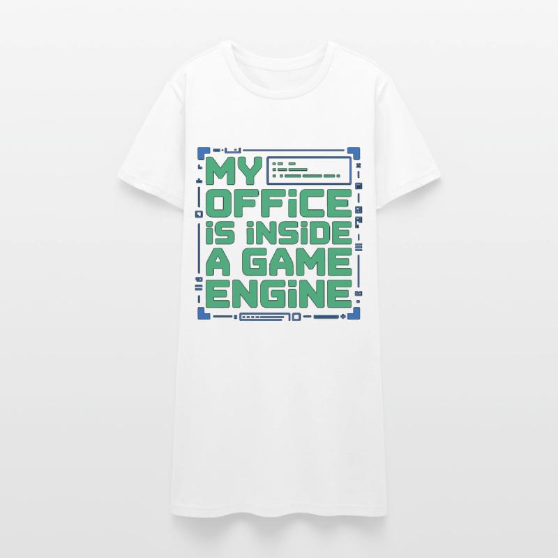 Game Developer My Office Is Inside Game Developer Frauen T-Shirt-Kleid