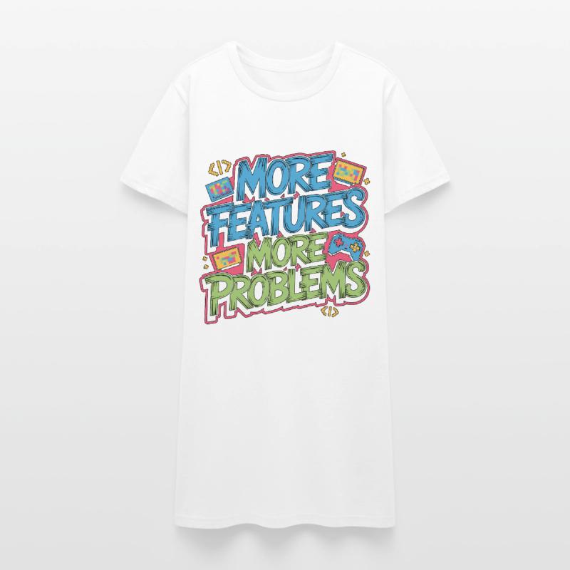 Game Developer More Features More Web Developer Frauen T-Shirt-Kleid