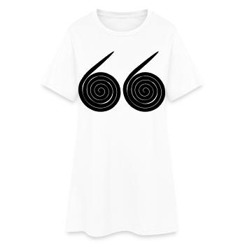 Zahl 66 Schnecken - Frauen T-Shirt-Kleid - Weiß - Vorne