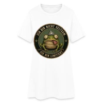 Ich bin nicht seltsam - limitiert - Frauen T-Shirt-Kleid - Weiß - Vorne