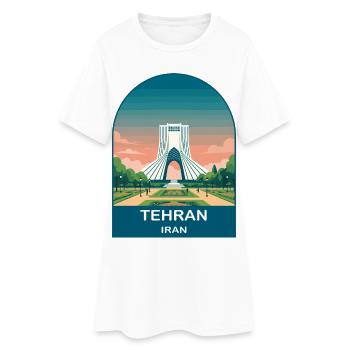 Affiche vintage de voyage de la tour Azadi de Téhéran Iran - Robe T-shirt Femme - blanc - Devant