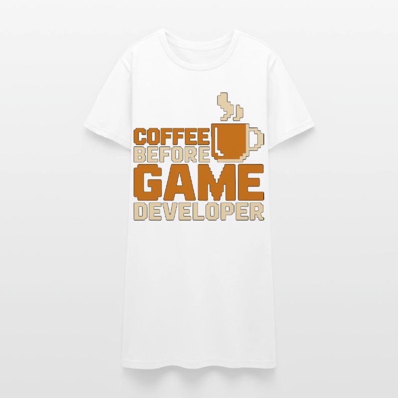 Game Developer Coffee Game Programmer Coffee Lover Frauen T-Shirt-Kleid