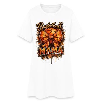 Vintage Mama Basketball | Sportliches Mama-Geschenk - Frauen T-Shirt-Kleid - Weiß - Vorne