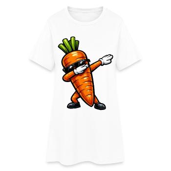Tamponage de la Carotte / Carotte - Robe T-shirt Femme - blanc - Devant
