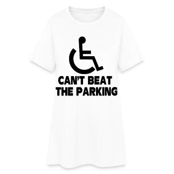 Kann das Parken nicht schlagen – lustiges Amputationsgeschenk - Frauen T-Shirt-Kleid - Weiß - Vorne