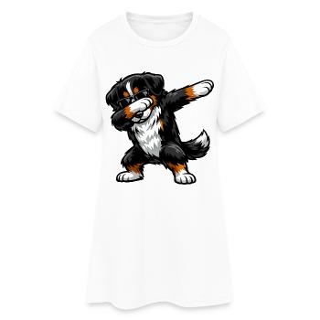 Tamponnage du chien de montagne bernois - Robe T-shirt Femme - blanc - Devant