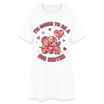 Gender reveal Im Going To Be A Big Sister Baby - Women’s T-Shirt Dress - white - Front