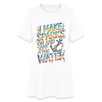 Marine Electrician I Make Sparks Marine Engineer - Women’s T-Shirt Dress - white - Front