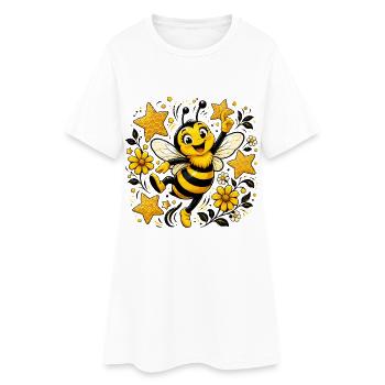 Biene Honig Imker Honigwabe Bienchen Insekt - Frauen T-Shirt-Kleid - Weiß - Vorne