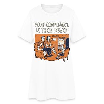 Robot Society - Women’s T-Shirt Dress - white - Front