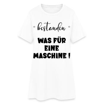 Abschluss Bestanden - Maschine - Frauen T-Shirt-Kleid - Weiß - Vorne