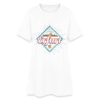 Erfurt Deutschland Thüringen Skyline Souvenir - Frauen T-Shirt-Kleid - Weiß - Vorne