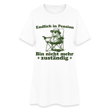 Pension Nicht mehr zuständig Capybara Rente - Frauen T-Shirt-Kleid - Weiß - Vorne