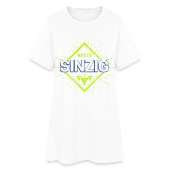 Sinzig am Rhein in Deutschland Retro Weintrauben  - Frauen T-Shirt-Kleid - Weiß - Vorne