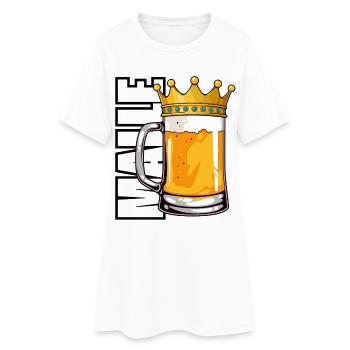 Chope de bière royale - Robe T-shirt Femme - blanc - Devant