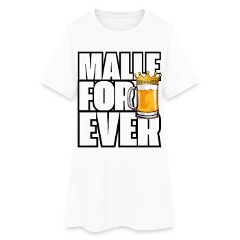 Couronne de chope de bière Malle For Ever - Robe T-shirt Femme - blanc - Devant