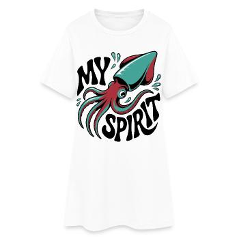 Esprit de la pieuvre - Robe T-shirt Femme - blanc - Devant