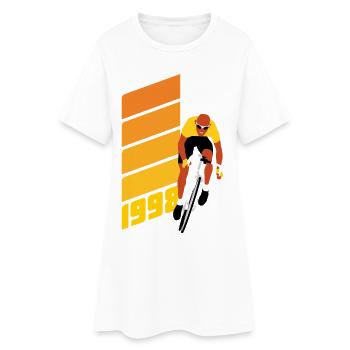 Cyclisme – Lauréat du motif rétro du vélo de route 1998 - Robe T-shirt Femme - blanc - Devant