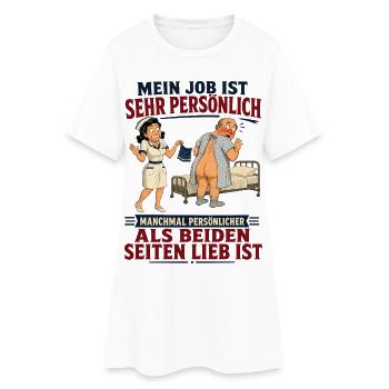 Mein Job ist persönlicher als beiden lieb ist - Frauen T-Shirt-Kleid - Weiß - Vorne