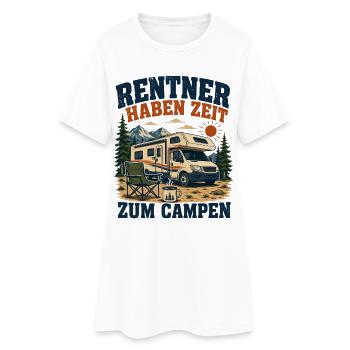 Rentner Haben Zeit Zum Campen Wohnmobil - Frauen T-Shirt-Kleid - Weiß - Vorne