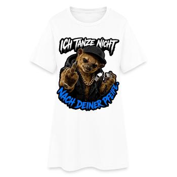 Je ne dis pas à ton rythme - Robe T-shirt Femme - blanc - Devant
