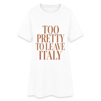 Mignon T-shirt italien pour les vacances d’été - Robe T-shirt Femme - blanc - Devant