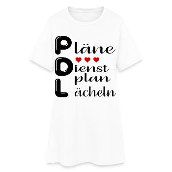 Pflegedienstleitung Pläne - Frauen T-Shirt-Kleid - Weiß - Vorne