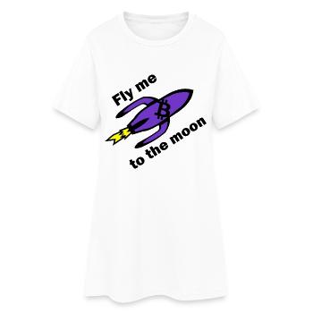 Rouge Violet Bitcoin - Robe T-shirt Femme - blanc - Devant