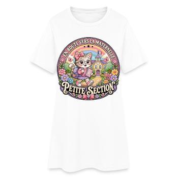 Chaton Maternelle Petite Section Fille - Robe T-shirt Femme - blanc - Devant