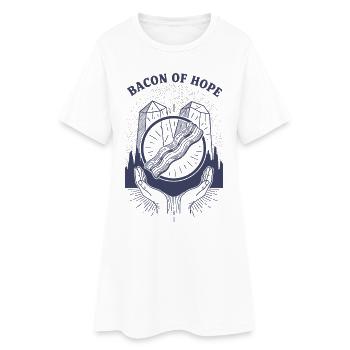 Café brunch drôle de Bacon Breakfast Of Hope - Robe T-shirt Femme - blanc - Devant