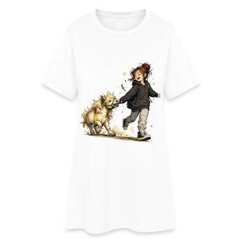 More laughter. More pony. – Friendship and horses - Women’s T-Shirt Dress - white - Front