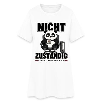 Nicht zuständig aber trotzdem hier Panda - Frauen T-Shirt-Kleid - Weiß - Vorne