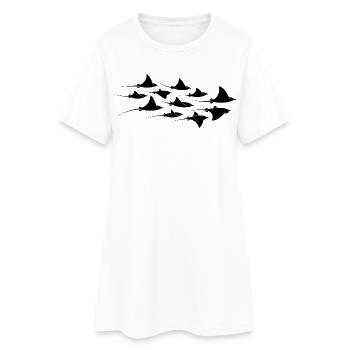 Rais manta Plongeons raies Manta raies Manta Plongeurs - Robe T-shirt Femme - blanc - Devant