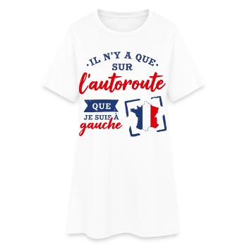 Politique Cadeau humour personnalisé - Robe T-shirt Femme - blanc - Devant